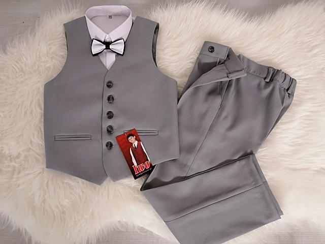 chlapecký elegantní oblek IWO vel. 122 - šedý